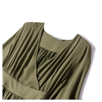 Silviye Tuhé temperament tvaru čaj prestávke šaty hodvábne šaty moruša hodváb päť rukáv šaty blusas mujer de moda 2020