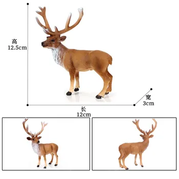 Simulácia Animal Model Pevné Elk Samec Jeleňa Sobov Wild Jeleň Hračky, Vianočné Ozdoby Deti Hračky Kolekcia Dary