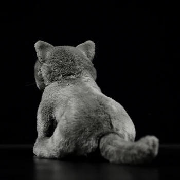 Simulácia Roztomilý Britská Krátkosrstá Mačka Mourek Felinae Plnené Mäkké Plyšové Hračky Sivé Mačiatko Reálnom Živote Zvierat Pre Dieťa Nový Rok Darček