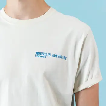 SIMWOOD 2020 Lete Nové Späť na Šírku Tlač T-shirt Mužov bavlna módne zodpovedajúce pár tričká vysokej kvality topy SJ120109