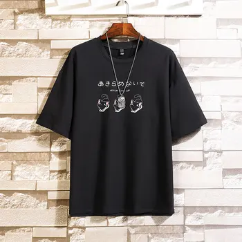 SingleRoad Človeka Fialová T-shirt Mužov 2020 Nadrozmerné Anime Bavlna Hip Hop Japonský Streetwear Harajuku Tričko Mužské Tričko Mužov
