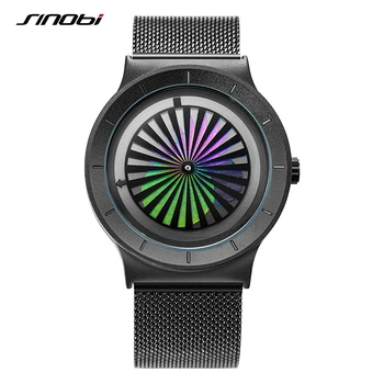 Sinobi Nové Módne Tvorivé pánske Hodinky Smart Troch-dimenzionální Gradient Luxusné Športové Náramkové hodinky Quartz reloj hombre Prúd