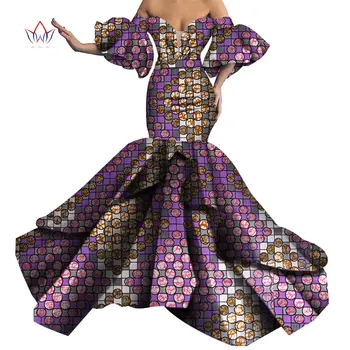 Skladom Veľkosť Nízka Cena Afriky Svadobné Šaty pre Ženy Afriky Šaty bez Ramienok Party Šaty WY5613