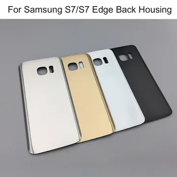 Sklo Späť na Bývanie Náhradný Kryt Pre Samsung Galaxy S7 G930F G930A Kryt Batérie Prípade Výmeny Pre Samsung S7 okraji G935F
