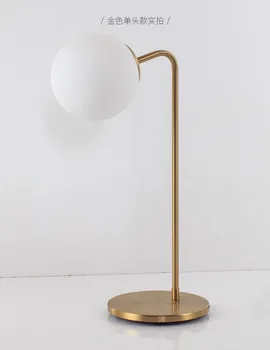Sklo Zlato stolná Lampa Tvorivé kancelársky Stôl Lampa Nordic Moderný Minimalistický Post-moderné stolové svietidlo Domov Spálňa študovňa