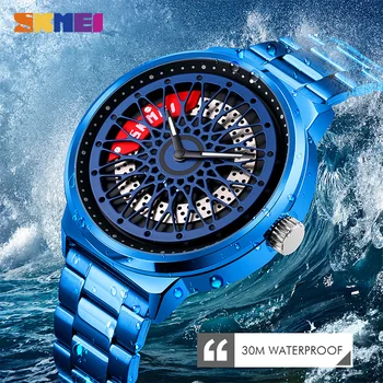 SKMEI Tvorivosti Automatické Gravitácie a Rotácie Dial Mužov náramkové hodinky Quartz 2020 Top Značky Luxusné Muž Hodiny Relogio Masculino 9217