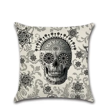 Skull dead head Halloween umelecké dekorácie pre dom klubu strany vankúš Vankúš coffee shop Dekor Stoličky, sedacia súprava darček
