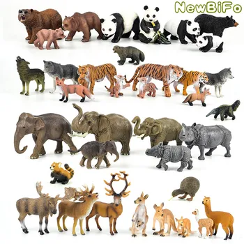 Skutočná džungľa wild farmy Zoo zvierat stanovuje lev, tiger-om hippo rhino slon warthog figúrky deti učia hračka detí, darček