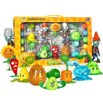 Skutočné Rastliny vs Zombie Hračky 686-35 Detí Bábiky Bábiky Hry Ručne vyrábané Hračky Katapult Hrať Dom