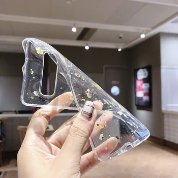 Skutočné Suchý Kvet Lesk Jasný Prípad Pre Samsung Galaxy S20 Ultra Poznámka: 20 10 Plus S10 S9 S8 Mäkké Pokrytie Epoxidové Star Transparentné Prípade