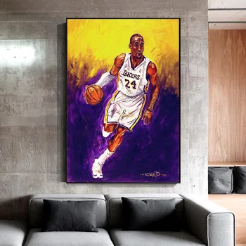 Skvelé Basketbalové Hráča Kobe Bryant Plagát Obývacia Izba Dekorácie Plátno Na Maľovanie Na Stenu Umenie Domov Deocor (Bez Rámu)