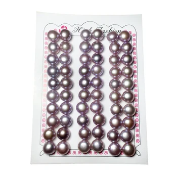 Sladkovodné perly biele tlačidlo pearl AAA ružová fialová biela tlačidlo pearl