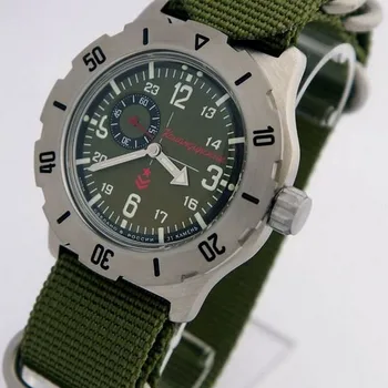 Sledovať Východ к-35 veliteľ 350501 automatické hodinky nylon popruh hodinky remienok na Východe veliteľ ruskej