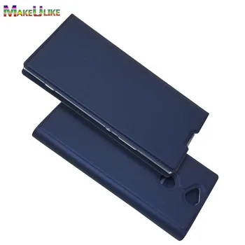 Slim Magnetické puzdro Pre Sony Xperia XA2 Plus XA1 Ultra Flip Cover PU Kožené Telefón Tašky Prípadoch Pre Sony XA1 Plus XA2 Ultral Coque
