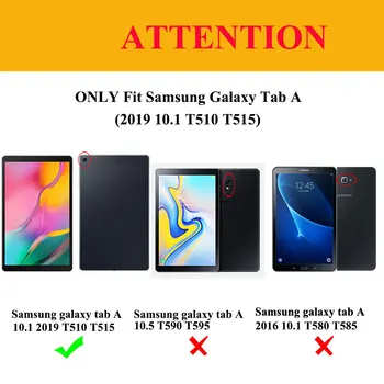 Slim púzdro pre Samsung Galaxy Tab 10.1 2019 - Ľahký Stojan Kryt pre Samsung Galaxy Tab 10.1 Palcový T510 T515 Tablet