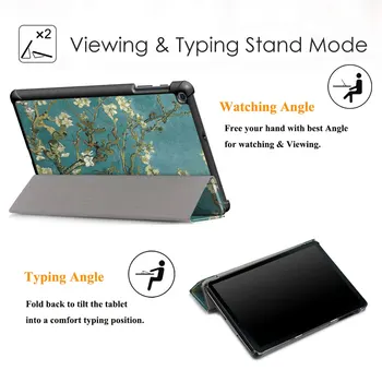 Slim púzdro pre Samsung Galaxy Tab 10.1 2019 - Ľahký Stojan Kryt pre Samsung Galaxy Tab 10.1 Palcový T510 T515 Tablet