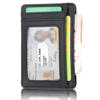 Slim RFID Blokovanie Kožené Peňaženky, Kreditné ID Kartu, Držiak na Kabelku Peniaze Prípade pre Mužov, Ženy 2019 Módne Karty Taška 11.5x8.2x0.2cm