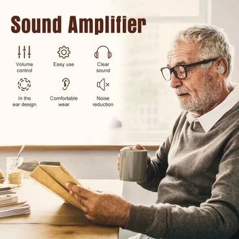 Sluchadla Ucho Audiphone Zvukový Zosilňovač Zosilňovač Hlasu pre Nepočujúcich Starý Muž Starší Počúvanie Hudby Hovory Sledovanie TELEVÍZIE Načúvacie prístroje