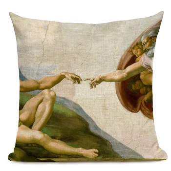 Slávny Michelangelo Olejomaľba Umenie Gauč Vankúš Talianskej Renesancie Genesis Nástenné Dekorácie Hodiť Vankúš Vankúš