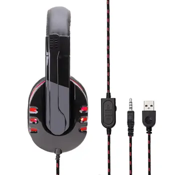 Slúchadlá Herné Headset USB Slúchadlá S Mikrofónom Pre PS3, PS4 Video Hry Káblové Stereo Slúchadlá Pre PS4 3 Radič Headset