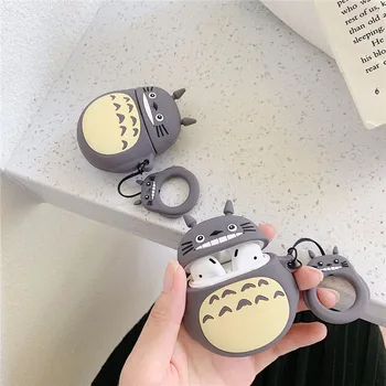 Slúchadlá puzdro pre Airpods Roztomilý Kreslený Mäkké Silikónové Ochranné puzdro Coque Anime Môj Sused Totoro Slúchadlo Príslušenstvo