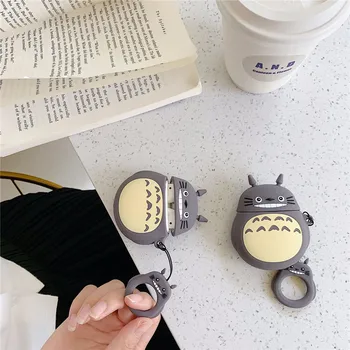 Slúchadlá puzdro pre Airpods Roztomilý Kreslený Mäkké Silikónové Ochranné puzdro Coque Anime Môj Sused Totoro Slúchadlo Príslušenstvo