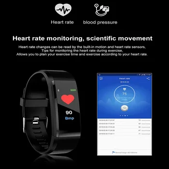 Smart hodinky fitness tracker muži ženy *srdcovej frekvencie* monitor IPS full dotykový displej športové hodinky so systémom krokomer