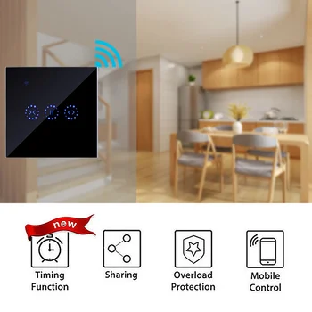 Smart Home WiFi Elektrické dotyk Žalúzie, záclony prepínač Ewelink APLIKÁCIE Hlasové Ovládanie Alexa Echo pre Mechanické Obmedzenie Žalúzie Motora