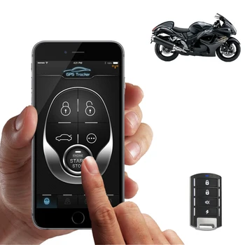 Smart motocyklový alarm s gps sledovanie diaľkové ovládanie štart motora/ app štart motora/ cut off olej