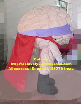 Smart Mozgu Cerebrum Telencephalon Cerebra Maskot Kostým Kreslená Postavička Mascotte Dospelých Červený Plášť Fialová Blinder Č.zz2512