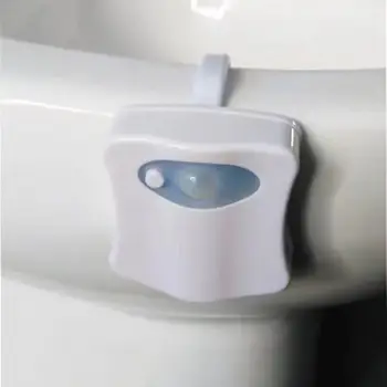Smart PIR Snímač Pohybu Wc Sedadlo Nočné Svetlo 8 Farieb Nepremokavé Podsvietenie pre Wc Misy LED Nočné Lampy, WC v každej izbe Wc Svetlo