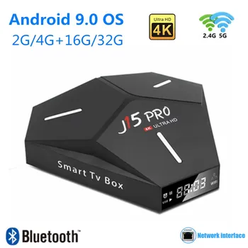 Smart TV Box Android 9.0 4K Ultra HD Multimediálny Prehrávač, 4 GB 32 GB TVBOX Android 9 TV Prijímač, Bluetooth 4.0, WiFi 2.4/5G Set-Top-Box