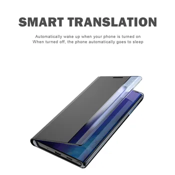 Smart View Kožené Telefón puzdro Pre Samsung Galaxy S7E S8 S9 S10 S20 Ultra Poznámka 8 Poznámka 9 Poznámka 10 Poznámka 20 Pro Plus Lite Flip Cover