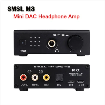 SMSL M3 Ploche Mini DAC Slúchadlový Zosilňovač Hifi CS4398 USB DAC Audio Slúchadlá Amp Optické Koaxiálny vstup