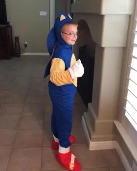 Snailify Dieťa Úžasné Rýchle Modrá Hrdinské Ježko Video Hry Sonic Znakov Rýchlejšie Trik Alebo Genizované Deti Halloween Kostým