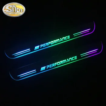 SNCN Farebné Akrylové Pohybujúce sa LED Vitajte Šliapacie Auto Šúchať Doska Pedál Dvere, Parapetné Cesta Svetlo Pre BMW E61, F10 F18 2004 - 2017