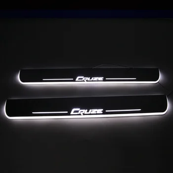 SNCN LED Auto Šúchať Doska Výbava Pedál Dvere Prahu Dráhy Pohybujúcich Vitajte Svetlo Pre Chevrolet Cruze 2016 2017 2018 Odznak Znak