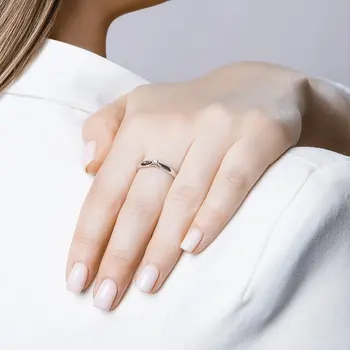 Sokolov striebro zásnubný prsteň s Diamantom, módne šperky, 925, žien a mužov