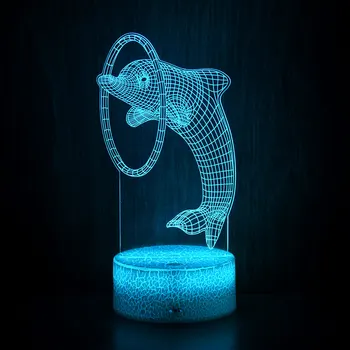 SOLOLANDOR Dotykový Led Lampa 3D Nočné Svetlo Slon Series 7/16Color Zmena LED Tabuľka Stolná Lampa Deti Christma Darček Domáce Dekorácie