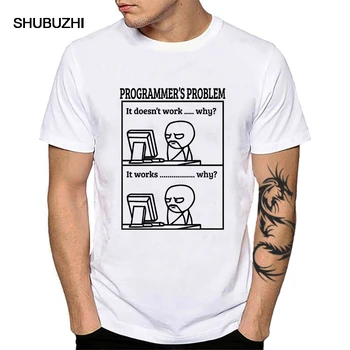 Som Programátor Bavlny O-neck T-shirt Programátor Problém Mužov Oblečenie Počítač Vývoj 404 Chyba Pípnutie Boop Tees Topy