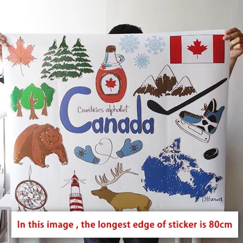 Som Rád, Kanada Ilustrácia Módne Svadobné Dekor Vinylové Nepremokavé Stenu, Nálepky Retro Tapety Na Stenu Kotúča, Detské Izby Dekor