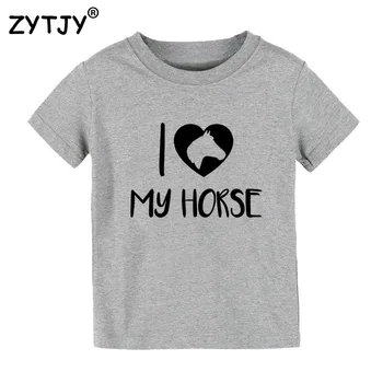 Som rád, môj kôň Tlač Deti tshirt Chlapec Dievča tričko Pre Deti Batoľa Oblečenie Zábavné Top Tees Kvapka Loď Y-71