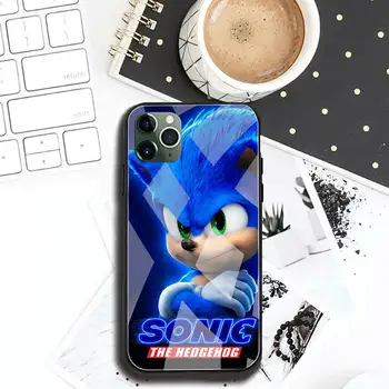 Sonic the Hedgehog Telefón Prípade Tvrdeného Skla Pre iPhone 11 Pro XR XS MAX 8 X 7 6 6 Plus SE 2020 prípade