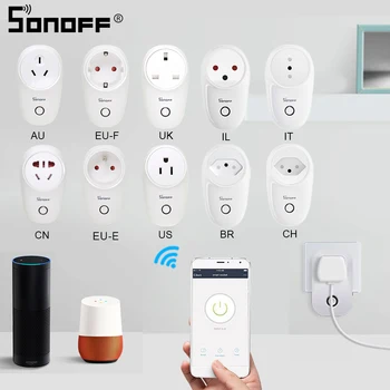 SONOFF S26 Mini Smart Zásuvky Wifi Plug EÚ-E/EÚ-F/UK/AU/US/BR/IT/IL/CH/CN Brazília, Izrael Bezdrôtové Diaľkové Ovládanie Domovská stránka Google Alexa