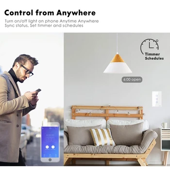 Sonoff T2 NÁS Dotyk Wifi Prepínač, Ewelink APP/433 RF Diaľkové Ovládanie, Práca s Alexa Domovská stránka Google Smart Home