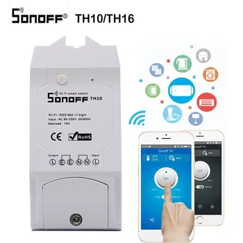 SONOFF TH10/TH16 Bezdrôtový Wifi Prepínač Senzor pre Smart Home Automation Relé Modul Pracovať s Alexa Domovská stránka Google Ewelink