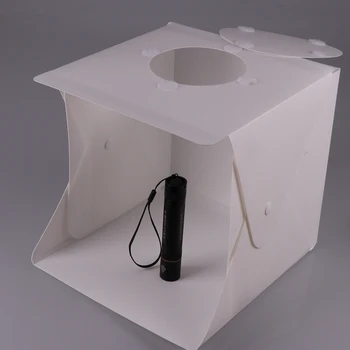 SOONHUA Mini Skladacie Lightbox Fotografie Photo Studio Softbox Pozadí LED Svetlo Mäkké Box So 6 Pozadia Súprava Light Box