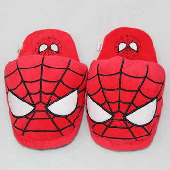 Spiderman Bavlnené papuče marvel anime Tvorivosti superhrdinu spider-man plyšové flip flop Udržať v teple bábiky deti narodeninám