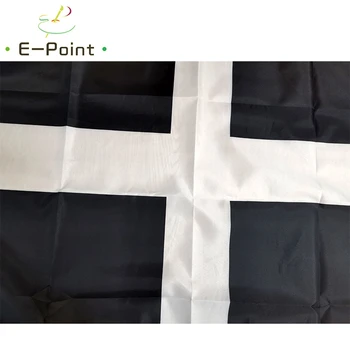 Spojené Kráľovstvo Cornwall Vlajka Svätého St. Piran UK 2ft*3 ft (60*90 cm) 3 ft*5 ft (90*150 cm) Veľkosť Vianočné Dekorácie pre Domov Banner