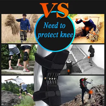 Spoločná Podpora Kneepads Chrániči Výstuha Odrazu Sila Pružiny Moc koleno Booster Non-Slip Výťah Lezenie Vonkajšie Fitness Vybavenie